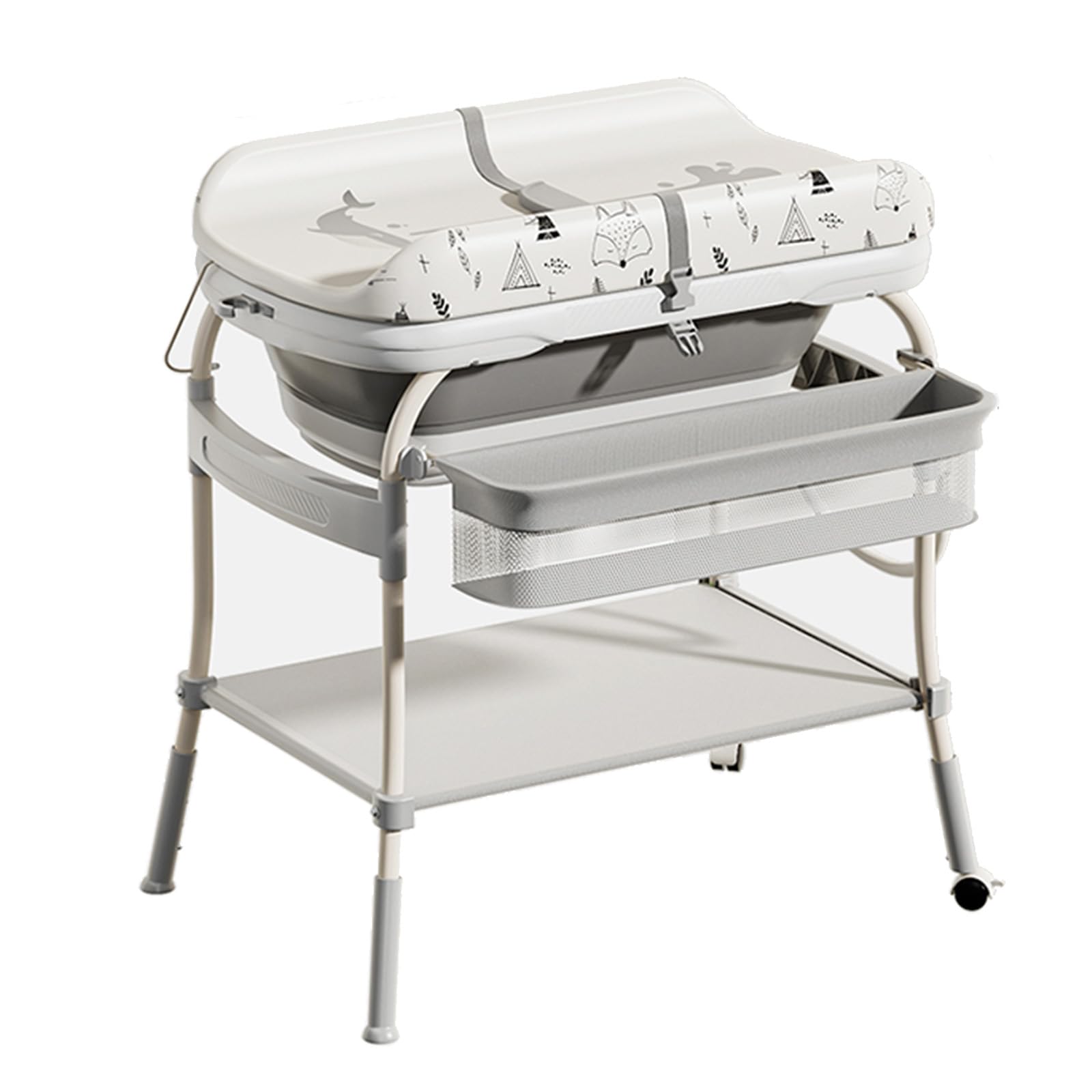 PandaEar 2-in-1 baby bathtub and changing table for streamlined care.