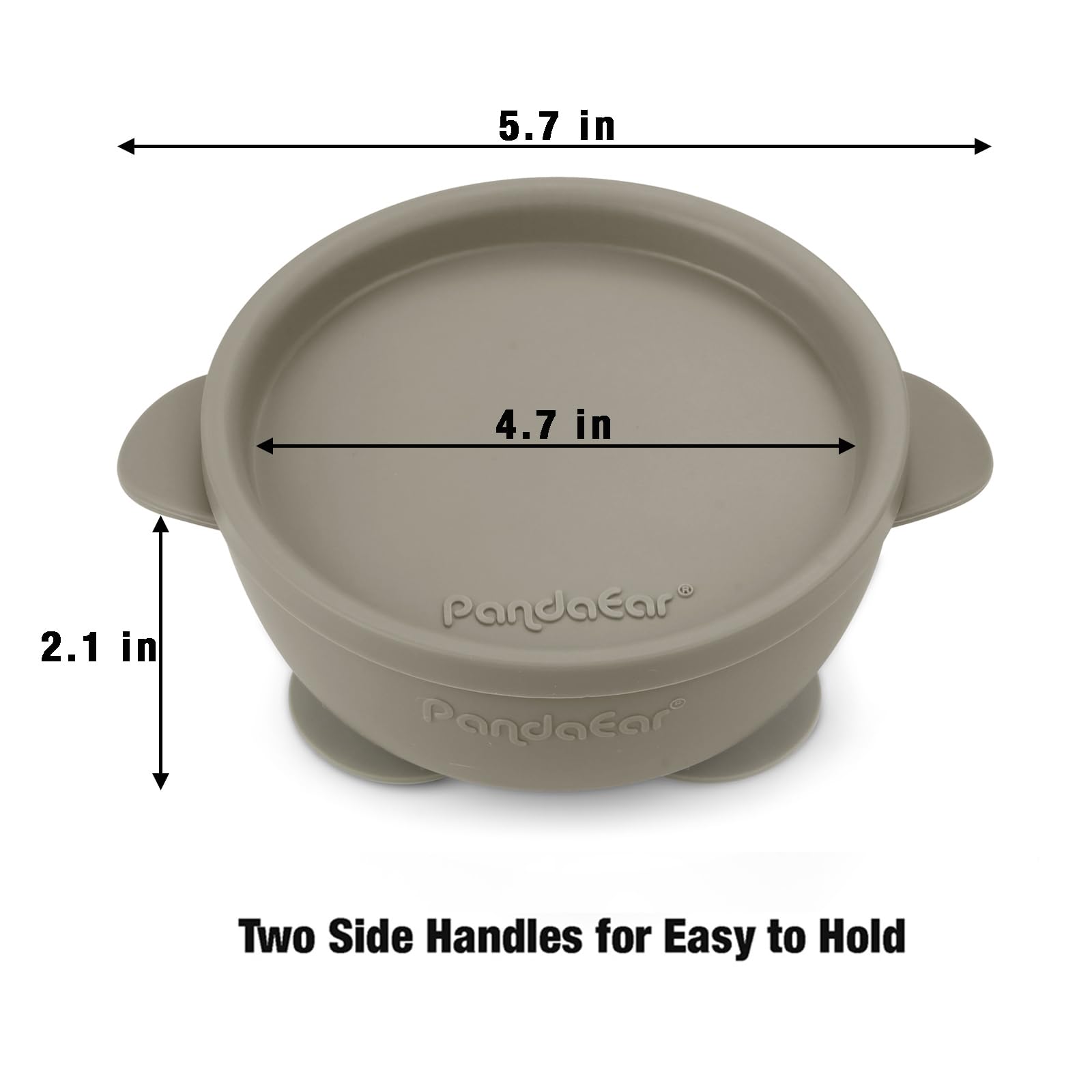 PandaEar red suction bowls with lids for secure meal containment