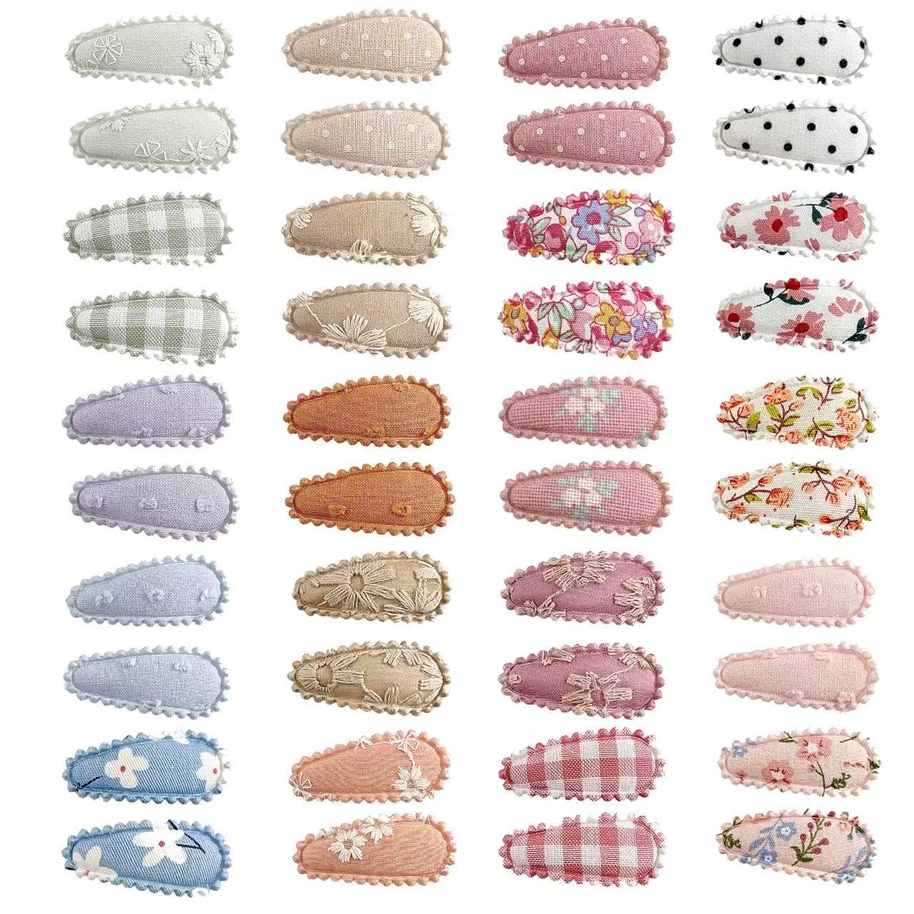 PandaEar 40-piece baby hair clip set in vibrant colors for easy daily outfits