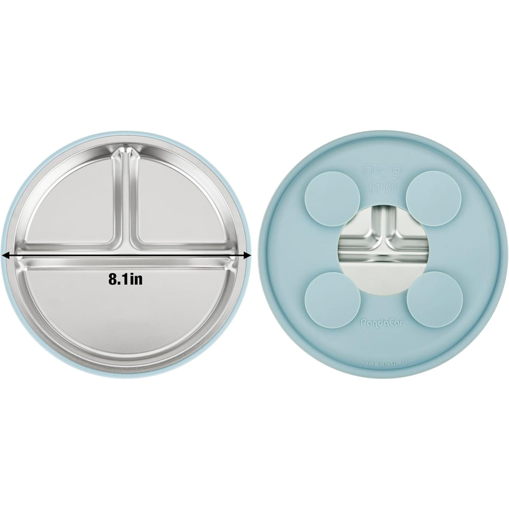 PandaEar silicone utensils spoon with rounded edges for safety.