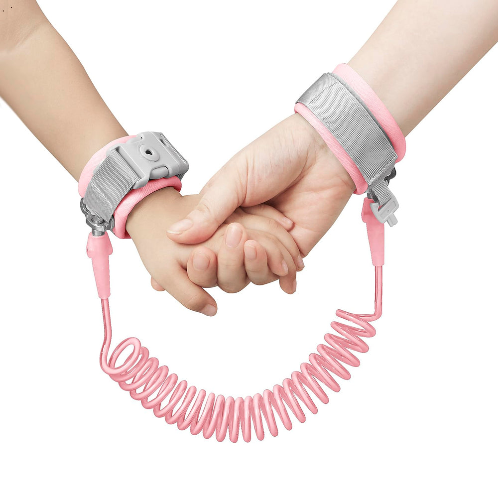 PandaEar anti-lost wrist link pink, secure toddler safety in crowded spaces.