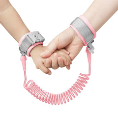 PandaEar anti-lost wrist link pink, secure toddler safety in crowded spaces.