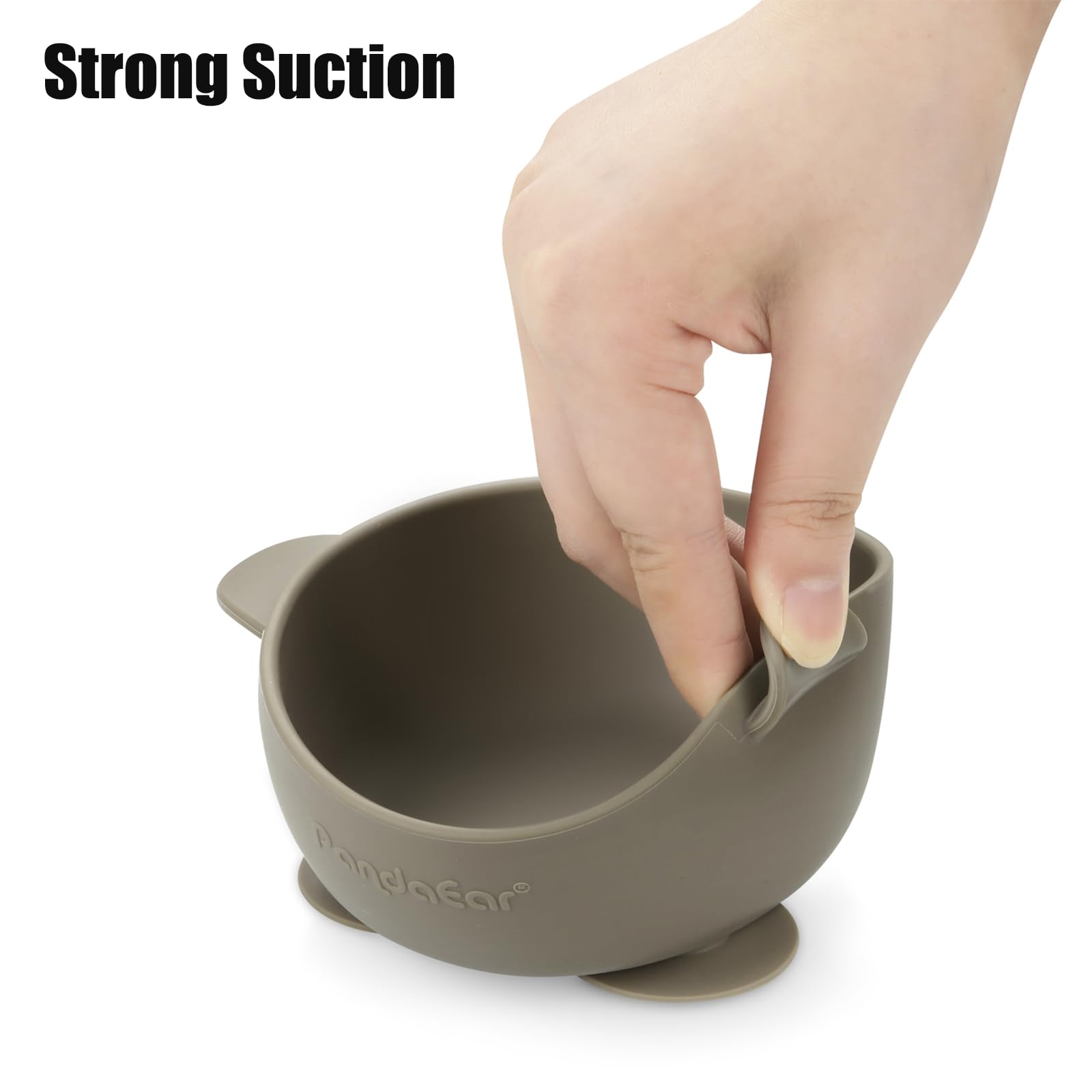 PandaEar anti-slip handles help little hands grip bowls comfortably.
