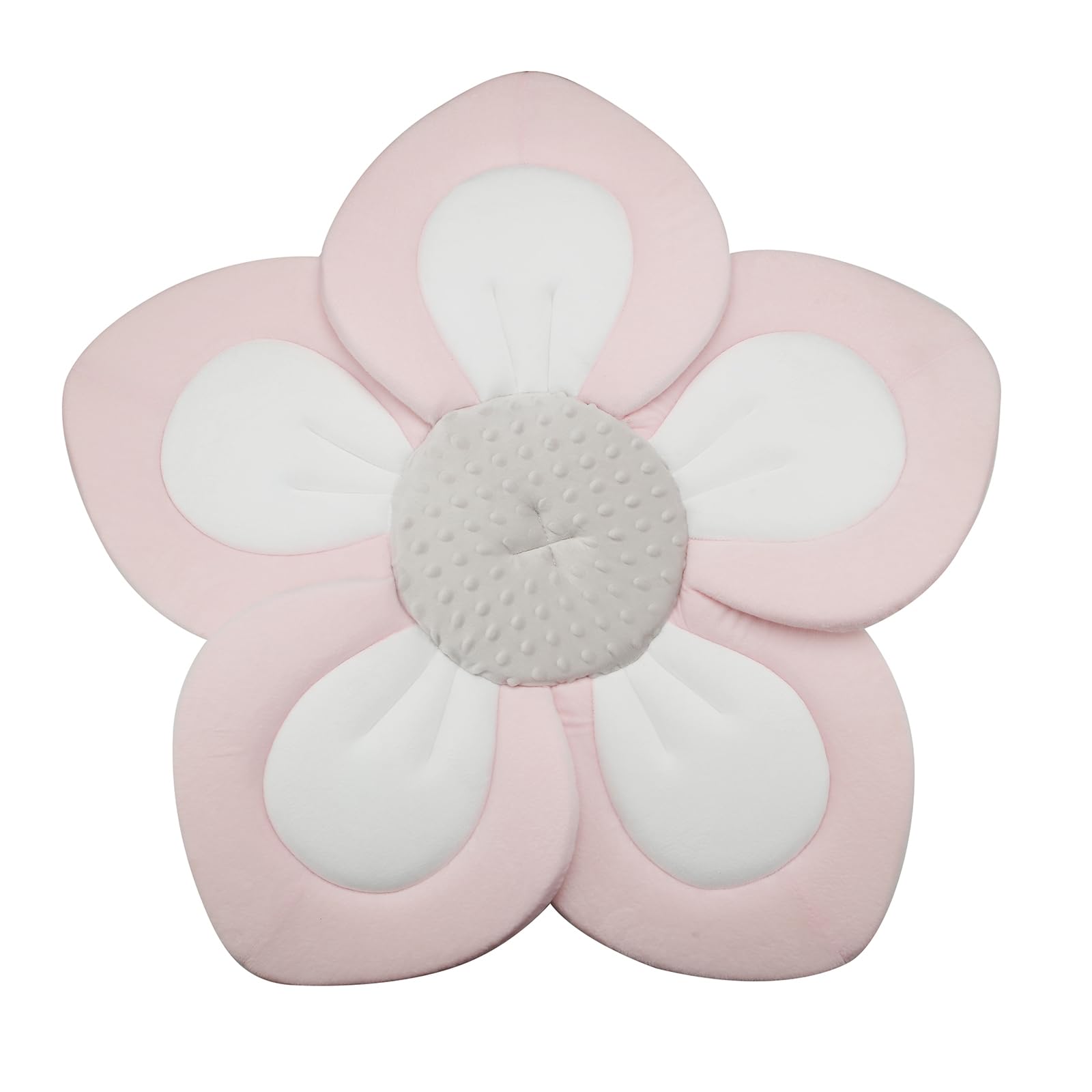 PandaEar baby bath pad with soft petals provides cradle-like sink bath support.