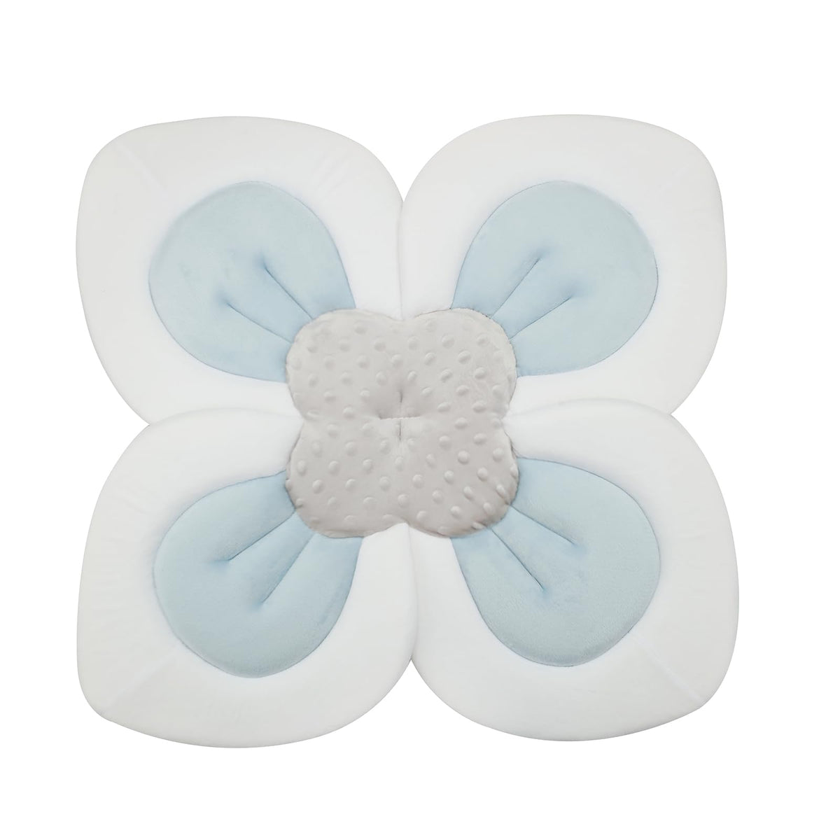 PandaEar Baby Bath Pad with soft petals provides gentle cradle support for newborns during sink baths.