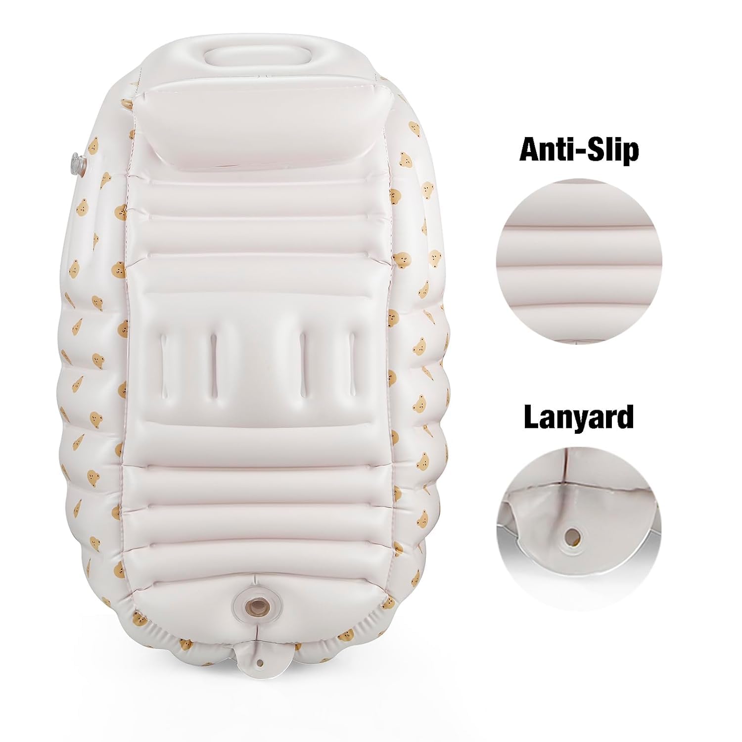 PandaEar bath tub side pocket keeps essentials within reach.