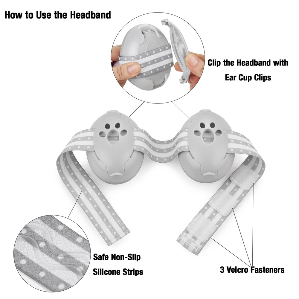 PandaEar fontanel-friendly band resting softly on infant head.
