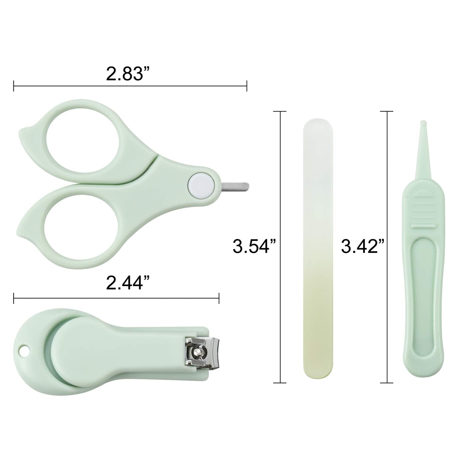 PandaEar baby nail scissors curved edges for safe, efficient cuts.