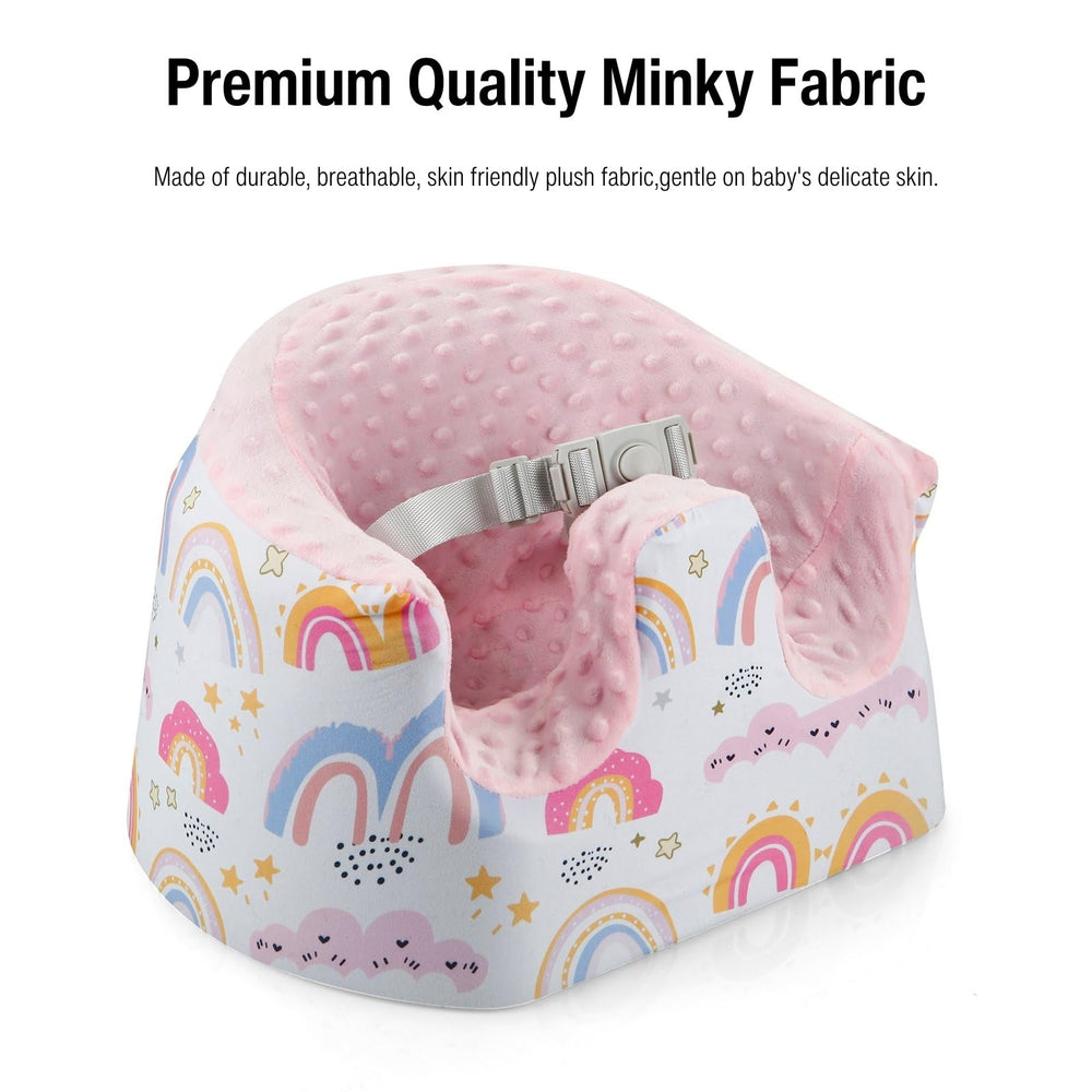 PandaEar pink rainbow pattern adds cheerful style to nurseries.