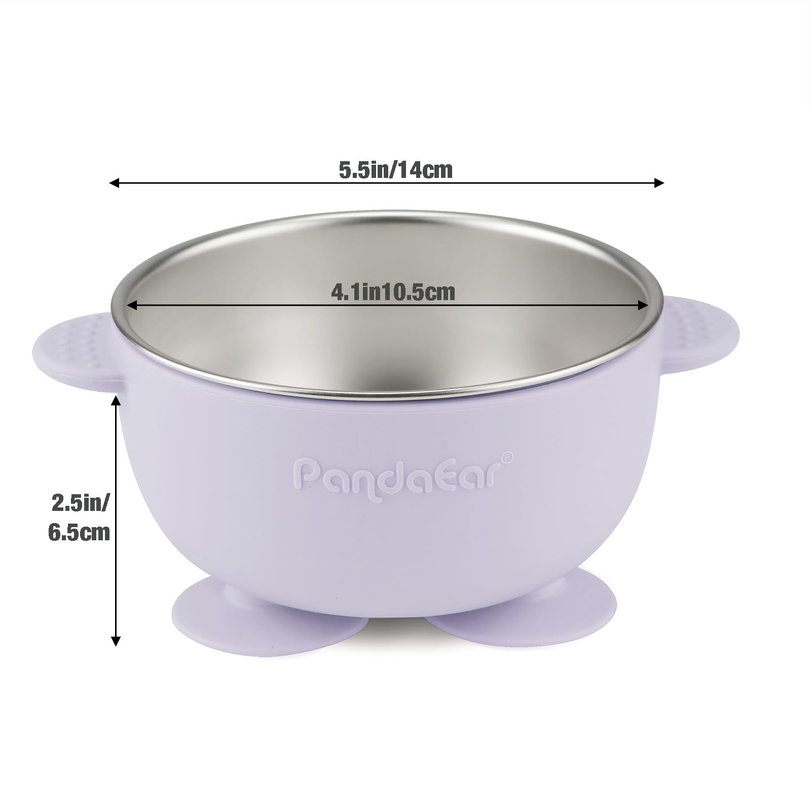 PandaEar suction bowl shown in dishwasher for easy cleanup after meals.