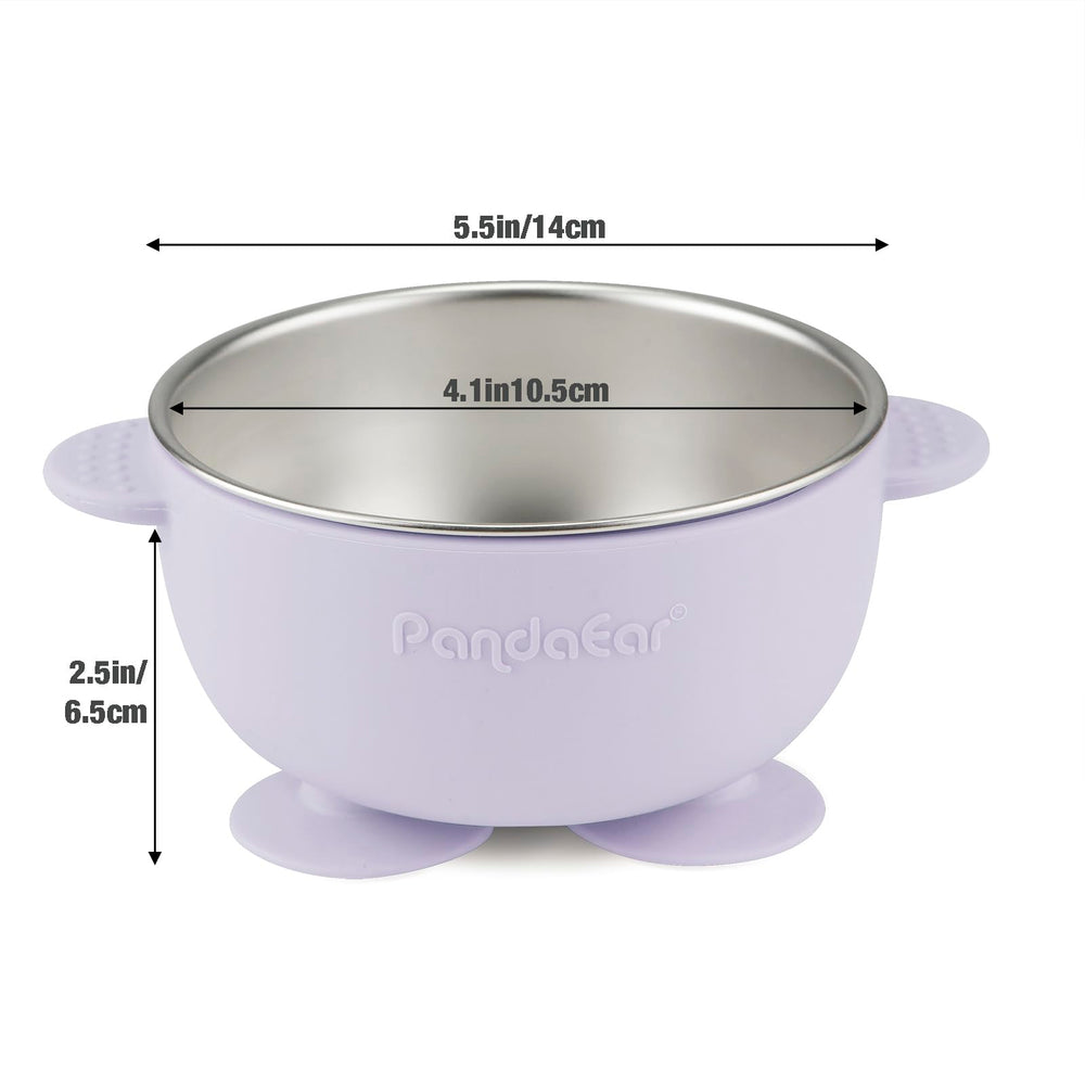 PandaEar suction bowl shown in dishwasher for easy cleanup after meals.