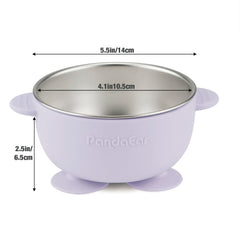 PandaEar suction bowl shown in dishwasher for easy cleanup after meals.