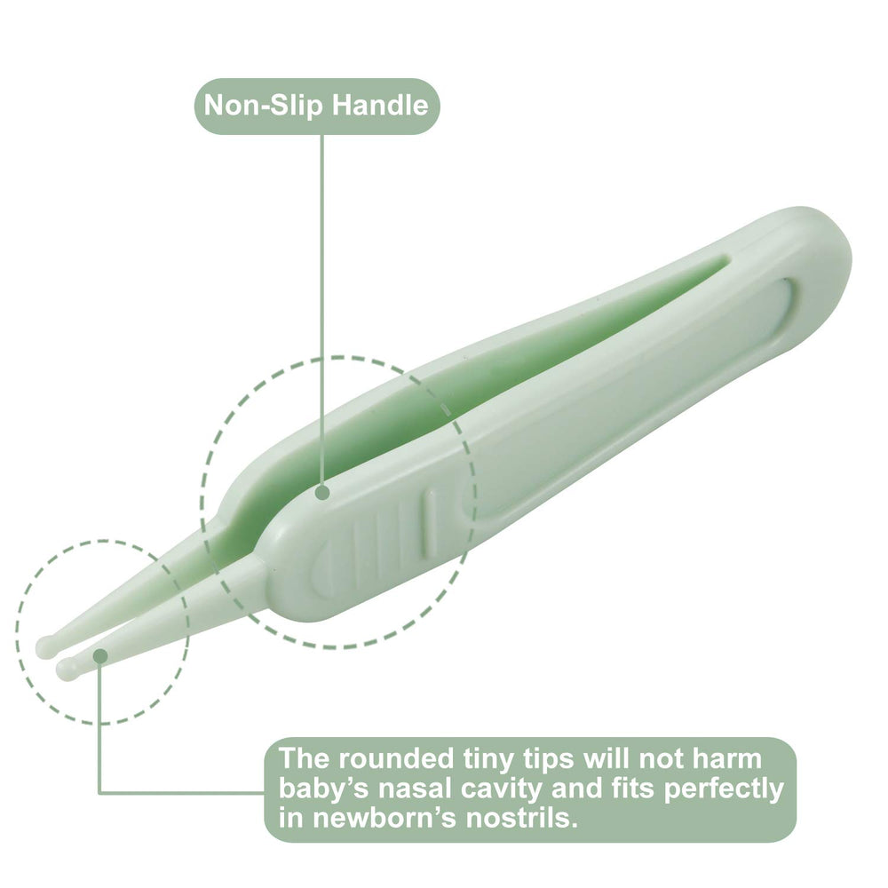 PandaEar rounded-tip tweezers for safe nostrils and delicate areas.