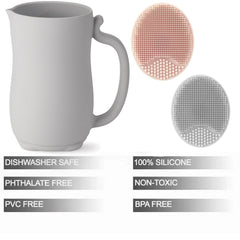 PandaEar bath rinse cup close-up showing textured silicone exterior for secure grip