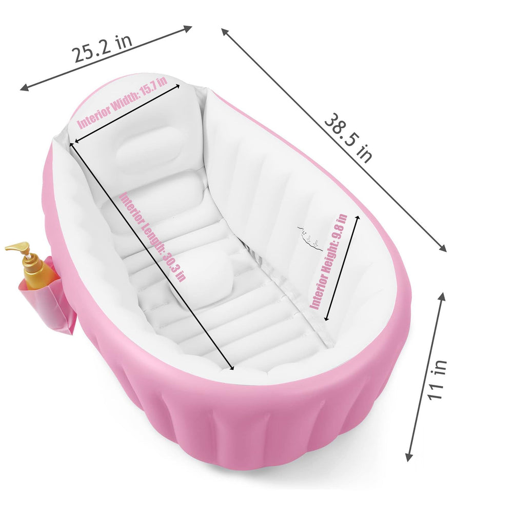 PandaEar bath tub with built-in air pump for quick inflation