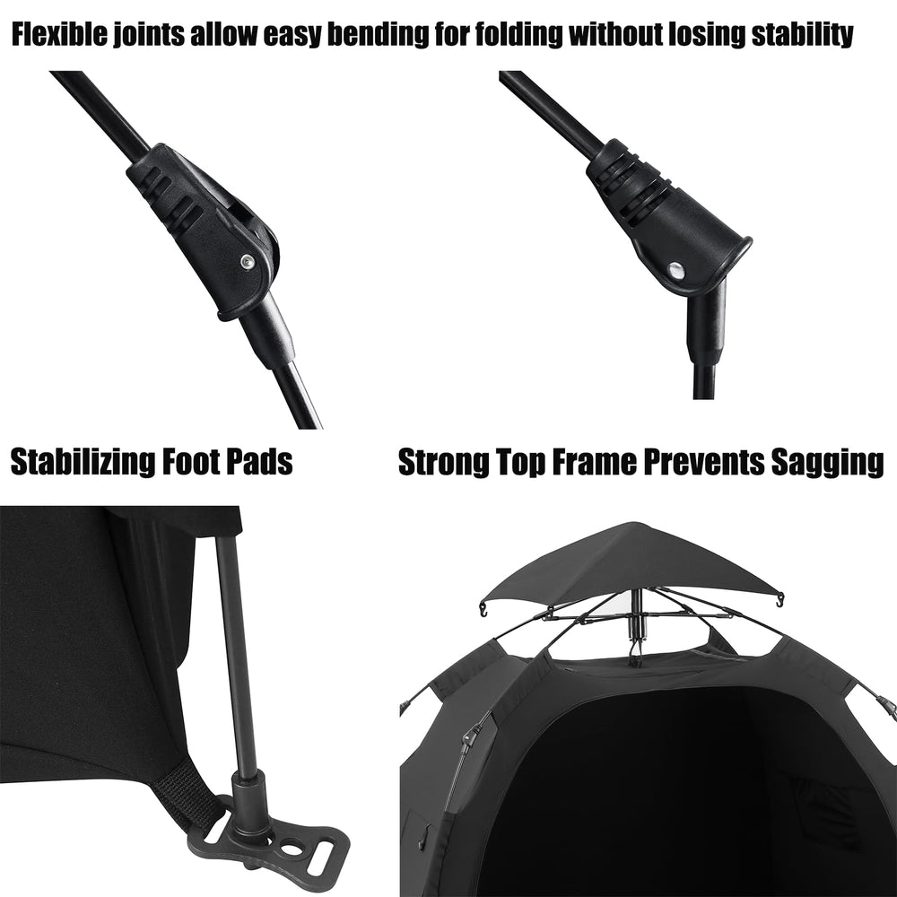 PandaEar bottomless design allows easy mattress access while keeping child enclosed.