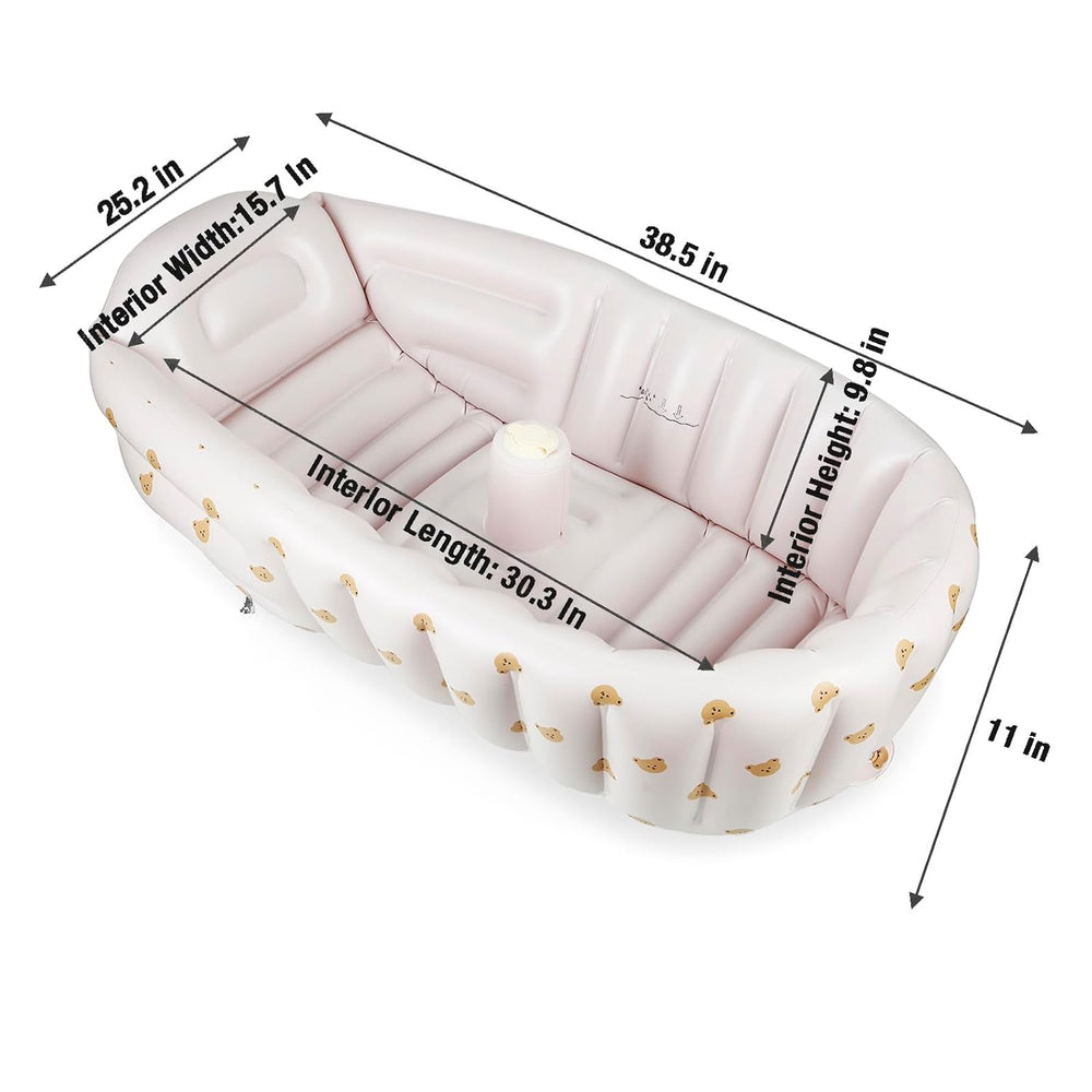 PandaEar collapsible portable bathtub folds compactly for easy storage.