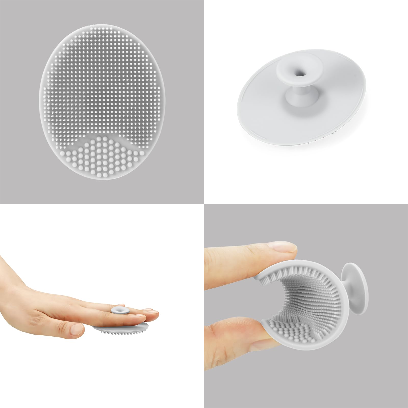 PandaEar cradle cap brush in silicone used for gentle cleansing