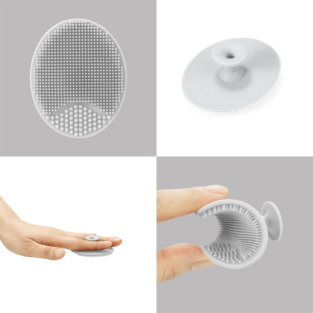 PandaEar cradle cap brush in silicone used for gentle cleansing