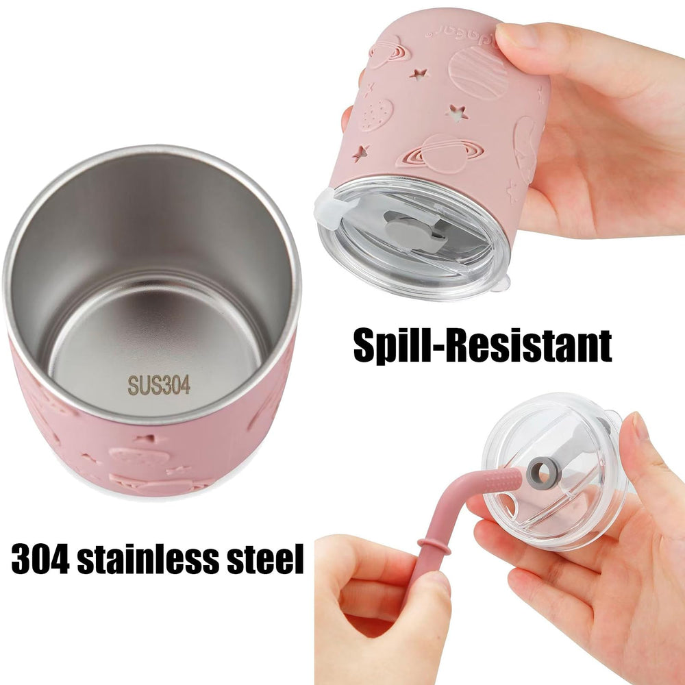 PandaEar cup with silicone sleeve featuring space theme design