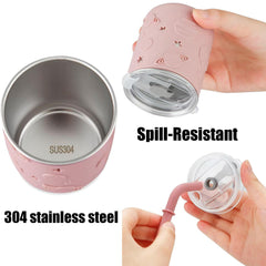 PandaEar cup with silicone sleeve featuring space theme design