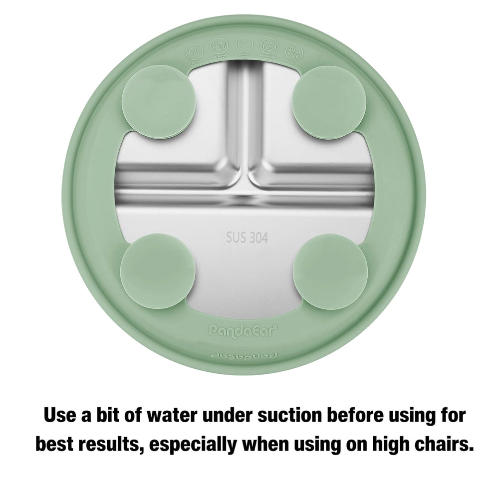 PandaEar divided plate with compartments for balanced meals.