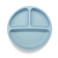 PandaEar divided silicone plate brown, BPA-free surface easy to clean.