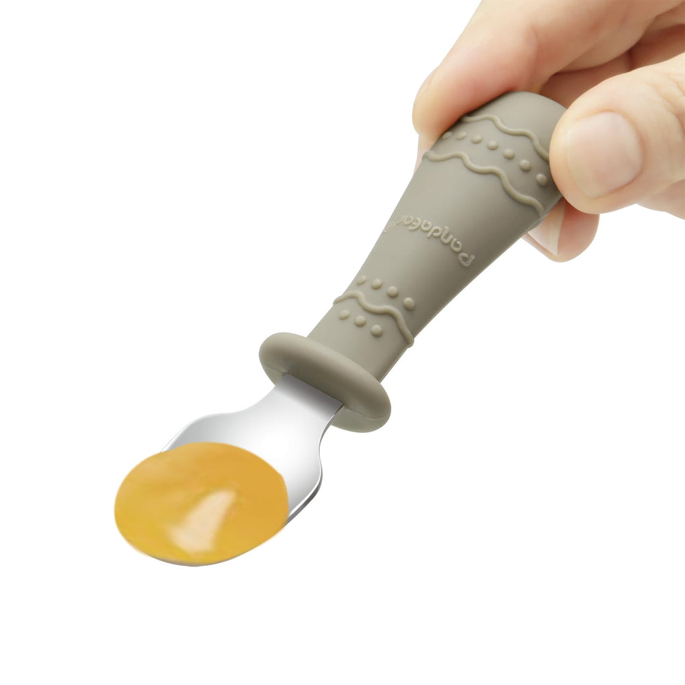 PandaEar grip-friendly toddler utensils ideal for independent eating.
