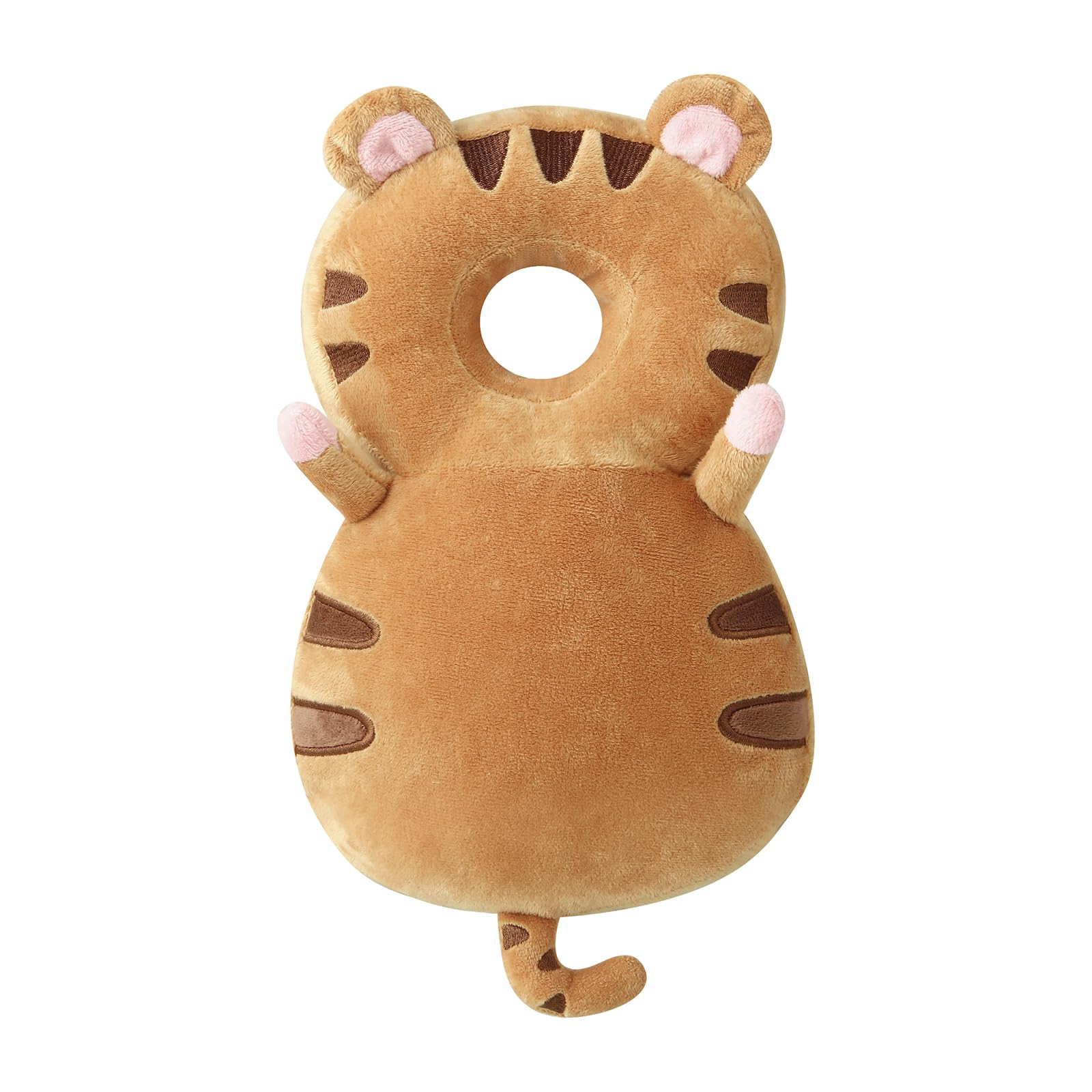 PandaEar head-protector-backpack yellow protects baby during playtime and crawling.