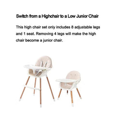 PandaEar high chair with removable tray makes feeding and cleanup easy.