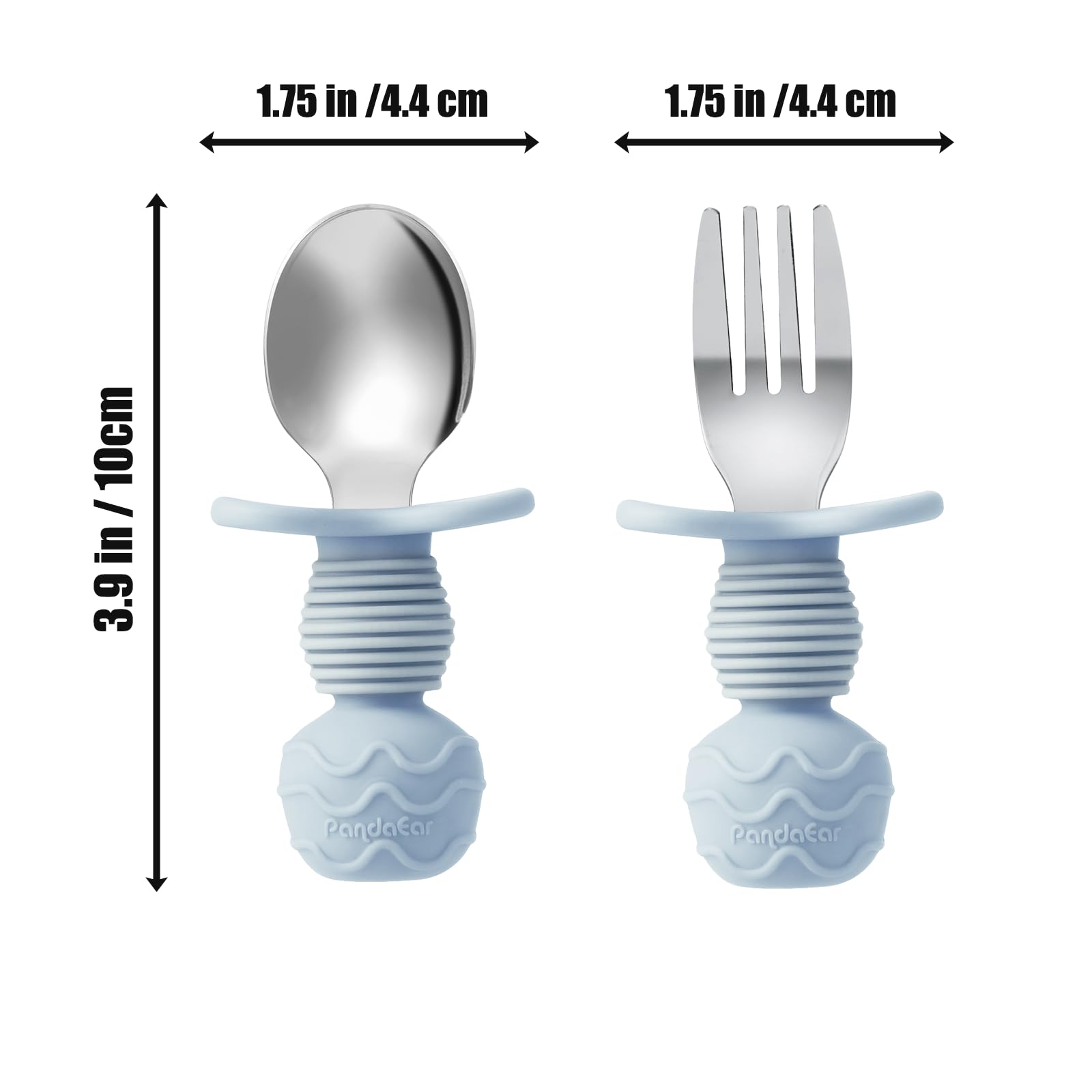 PandaEar set minimizes mess during toddler meals, supporting self-feeding.
