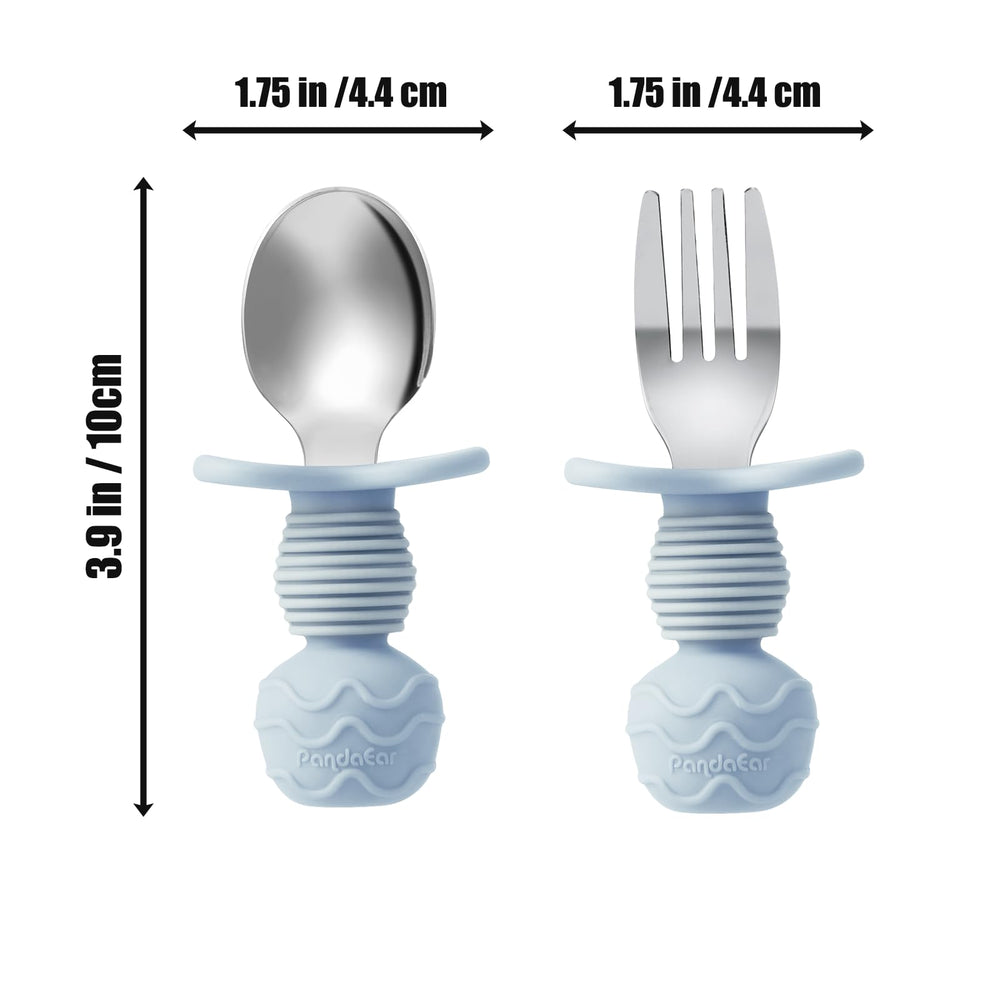 PandaEar set minimizes mess during toddler meals, supporting self-feeding.