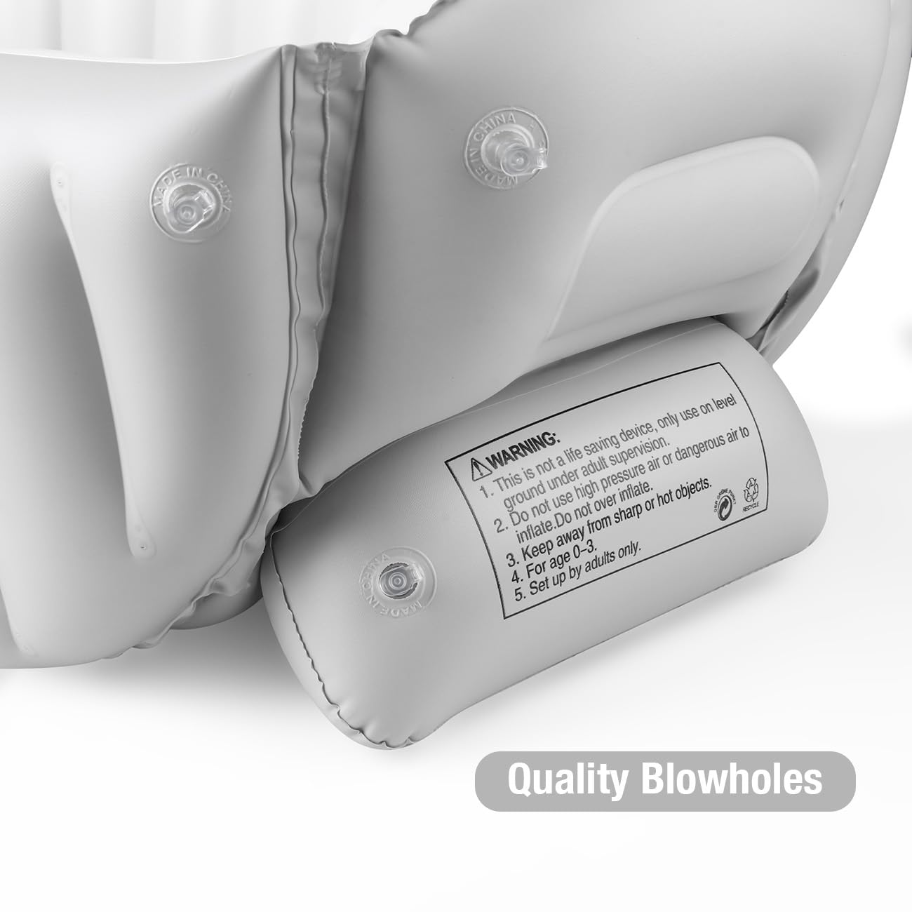 PandaEar non-slip textured bottom enhances stability during bath.