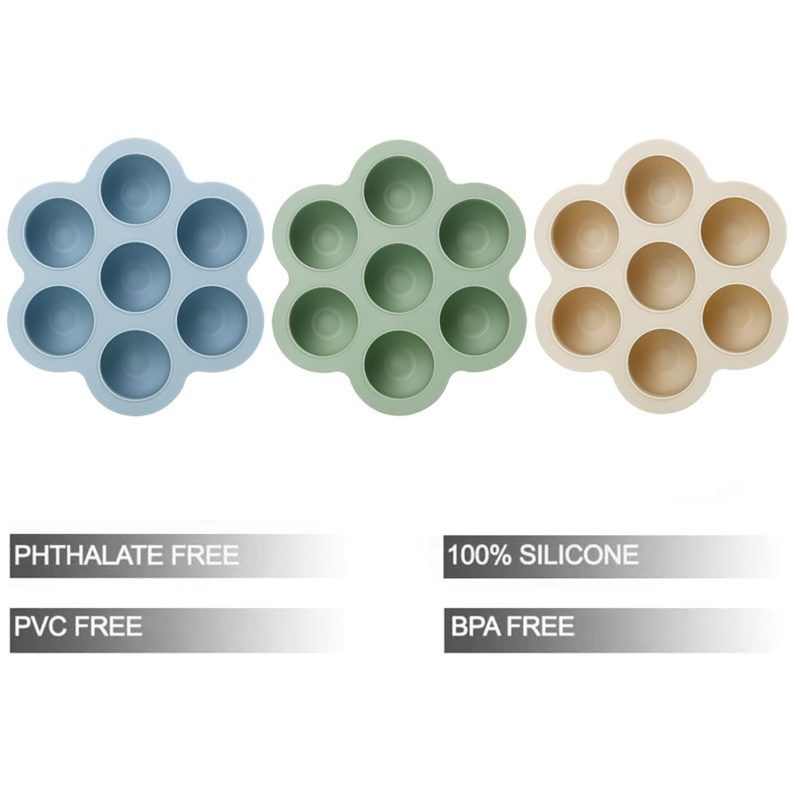 PandaEar flexible silicone ensures clean food release and quick cleanup.