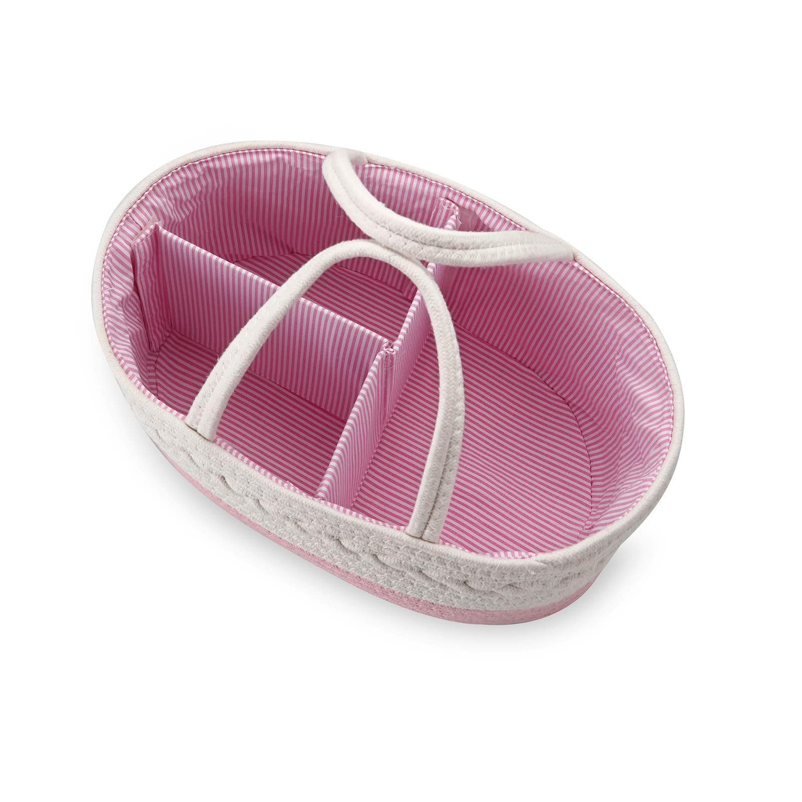 PandaEar portable car organizer in pink keeps baby essentials within reach during travel.