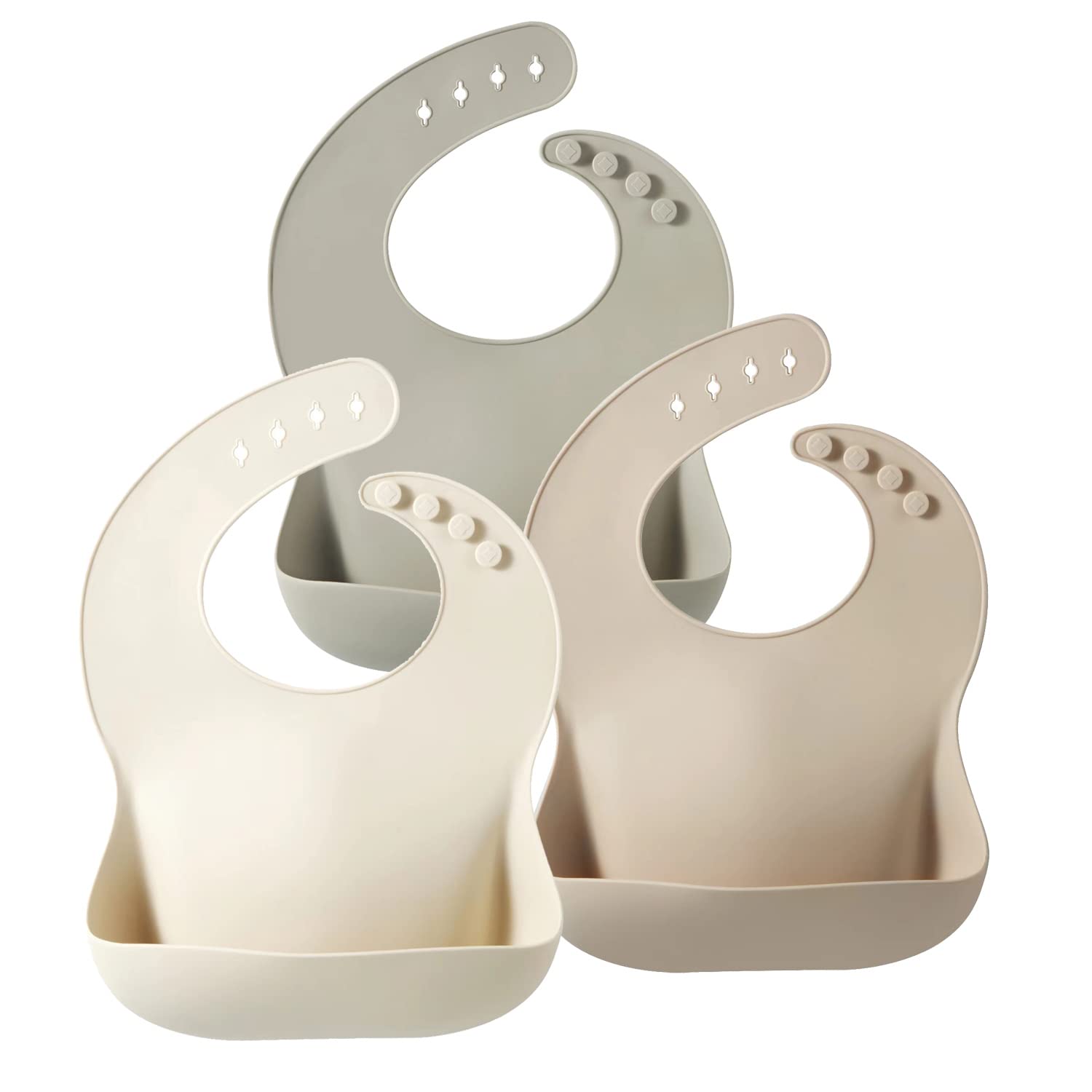 PandaEar silicone baby bib with soft-touch material for gentle feeding.