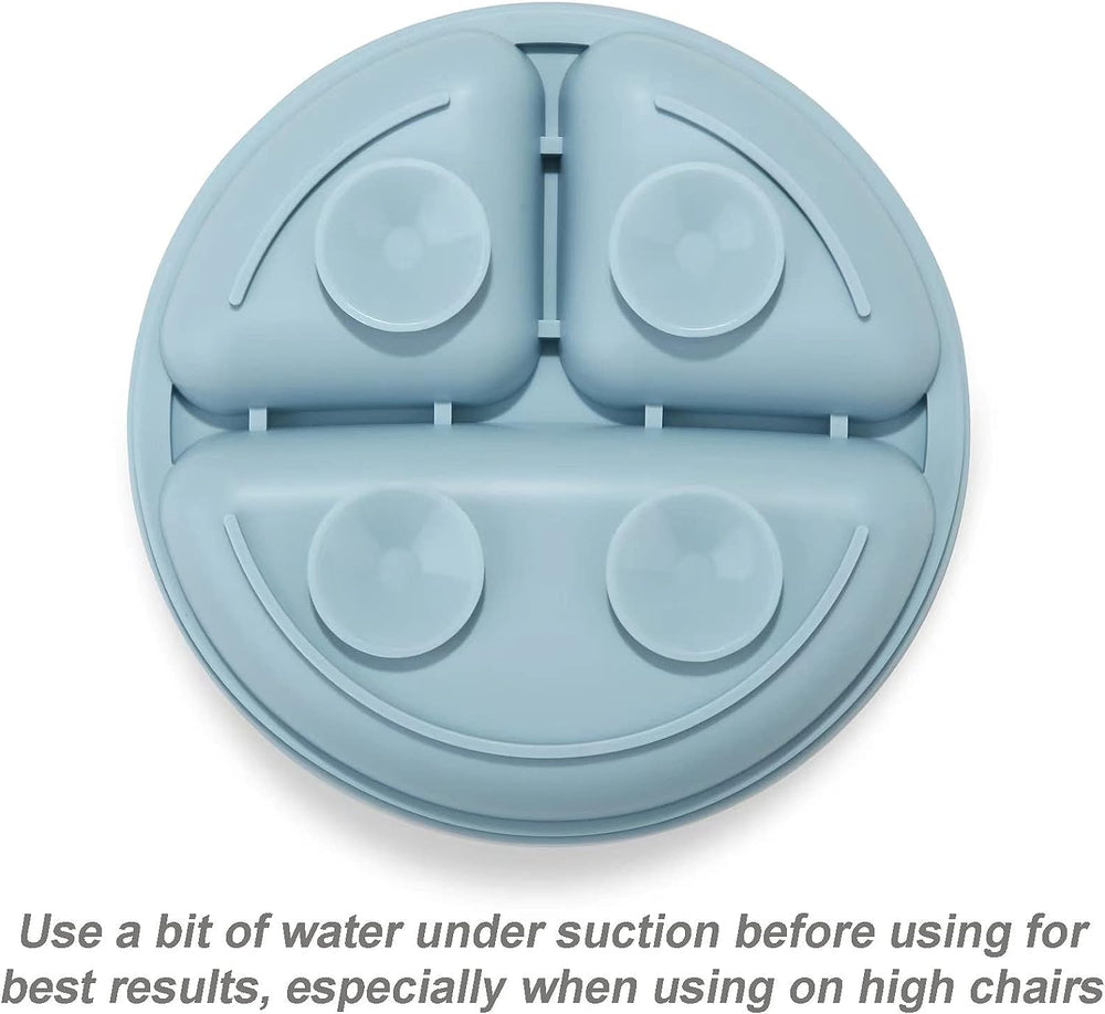 PandaEar blue bib protects clothing while catching drips during meals.