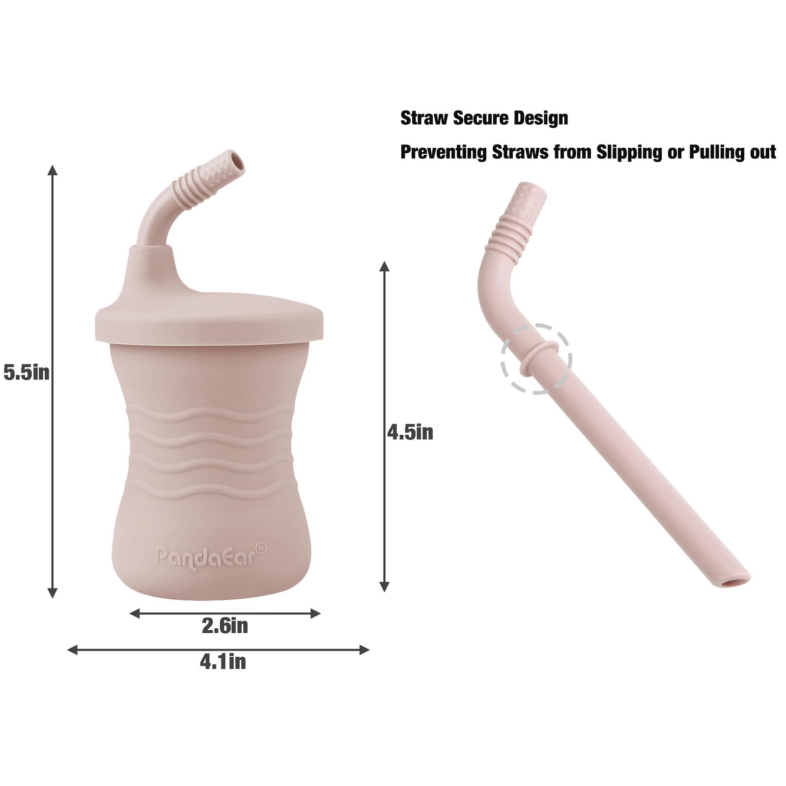 PandaEar silicone bib catches spills and cleans easily.