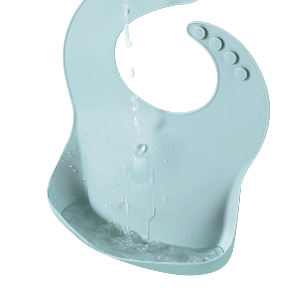 PandaEar silicone bib ready for on-the-go meals