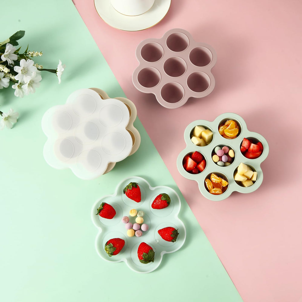 PandaEar silicone tray releasing puree smoothly
