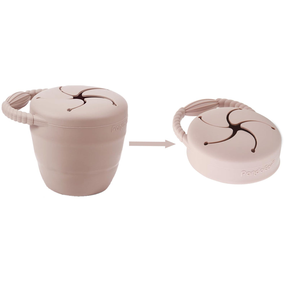 PandaEar pink sippy cup invites little hands to drink independently.