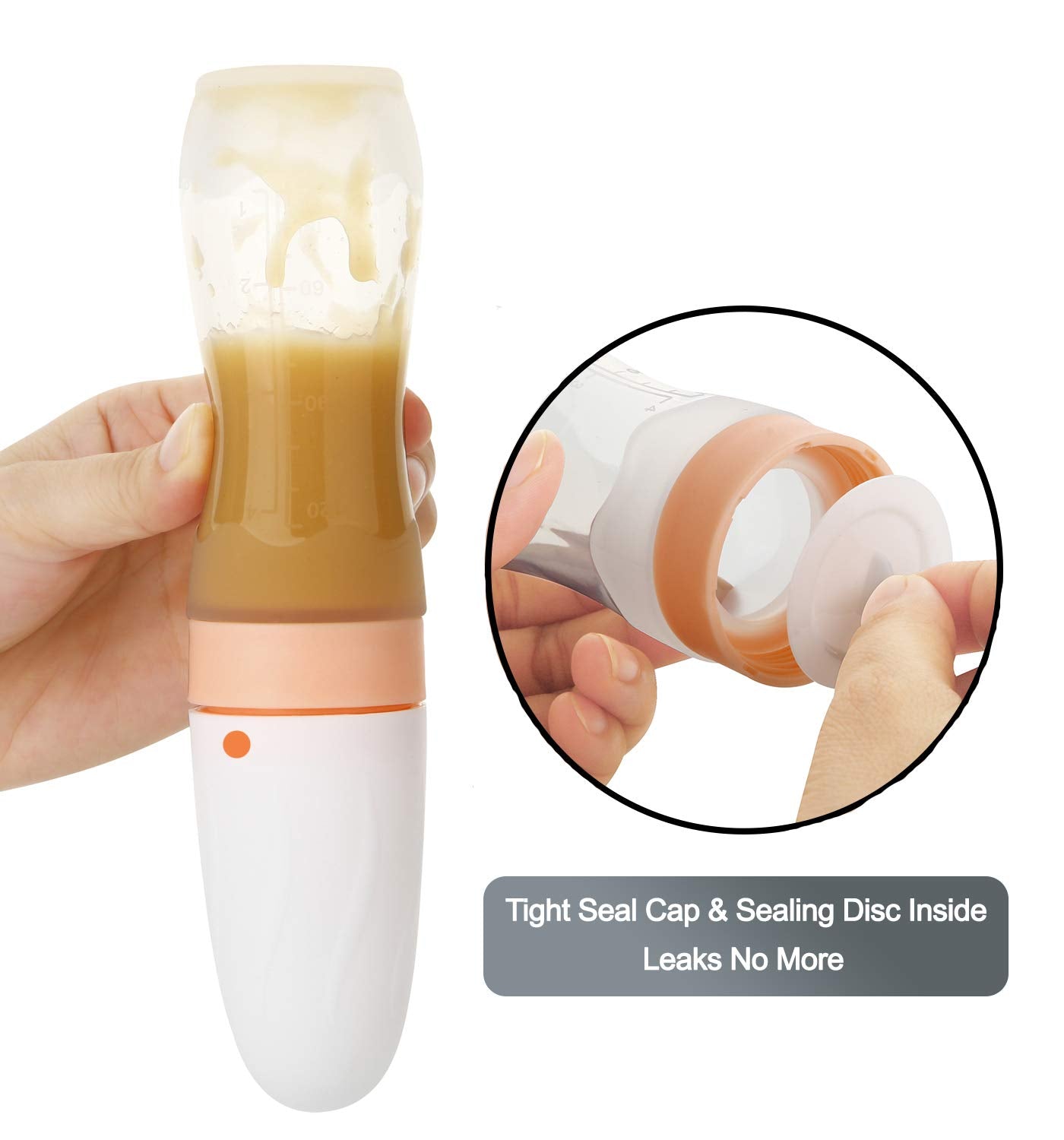 PandaEar smooth purée feeder ideal for fully blended baby foods