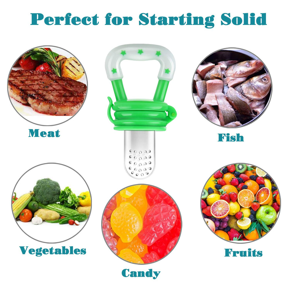 Soft PandaEar silicone pouch ready to hold fruits or purées.