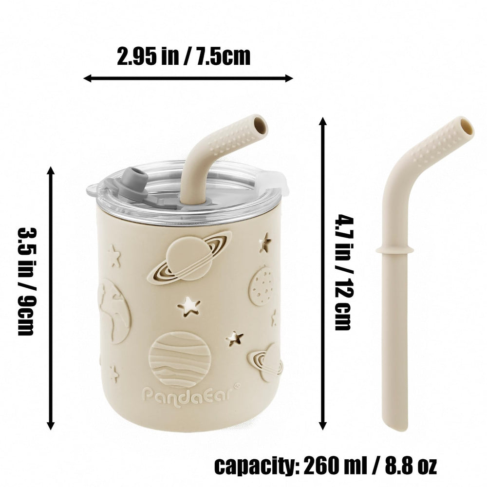 PandaEar spill-proof lid keeps drinks contained during use.