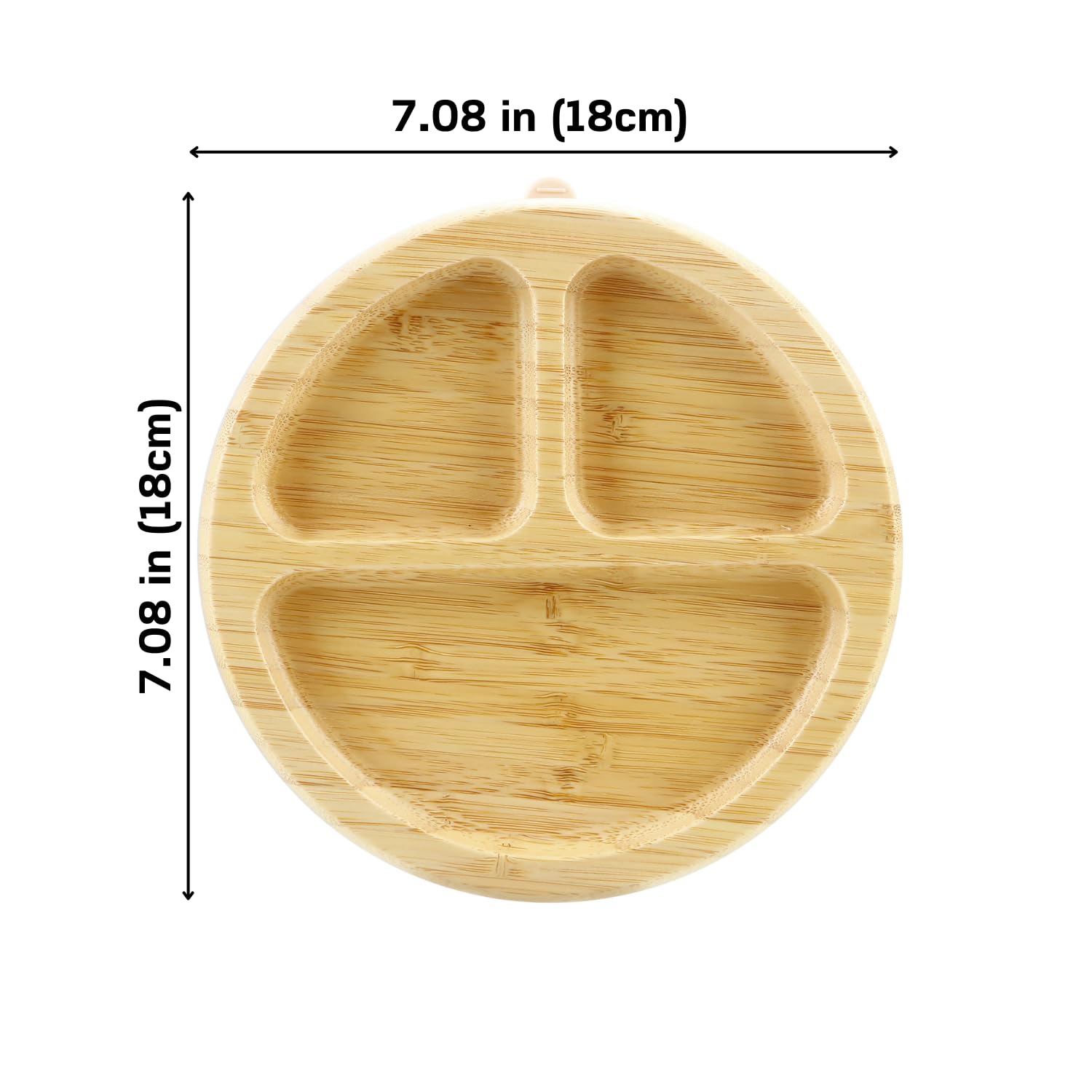 PandaEar stain-resistant plate withstands daily use during messy meals.
