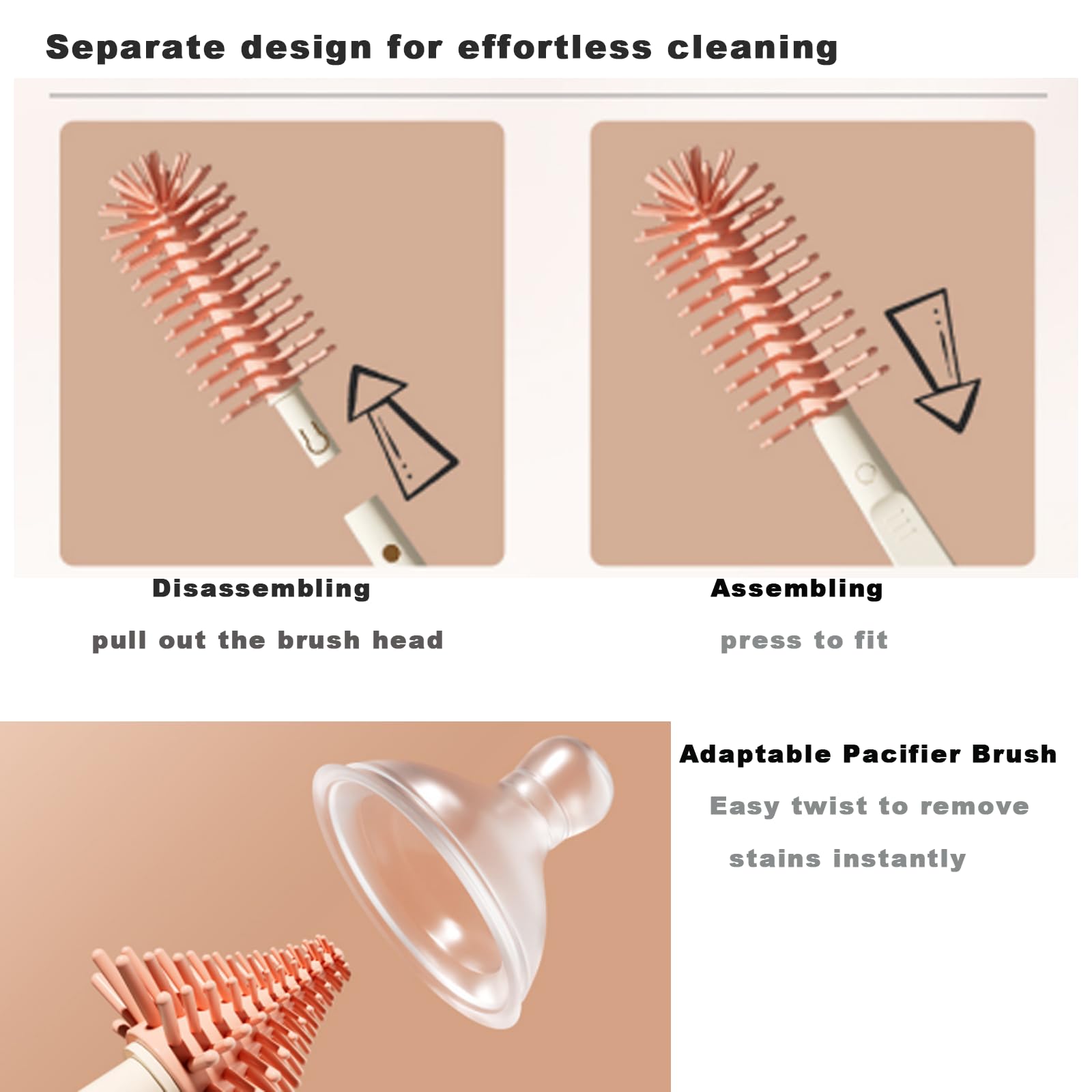PandaEar straw brush cleans interior straw channels for hygiene.