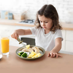 PandaEar strong silicone suction base secures plate to highchair tray