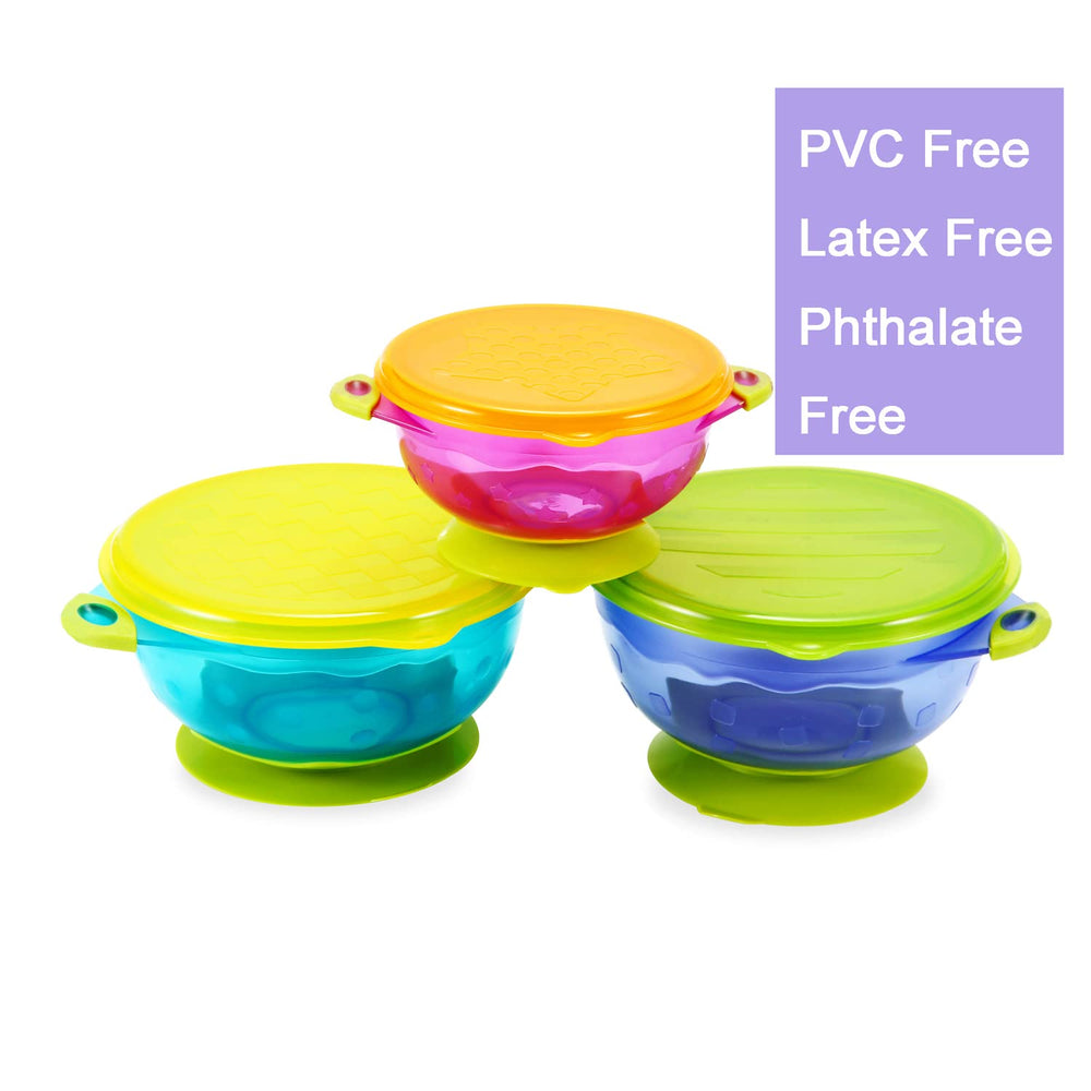 PandaEar suction base keeps bowls secure to the table, reducing mess.