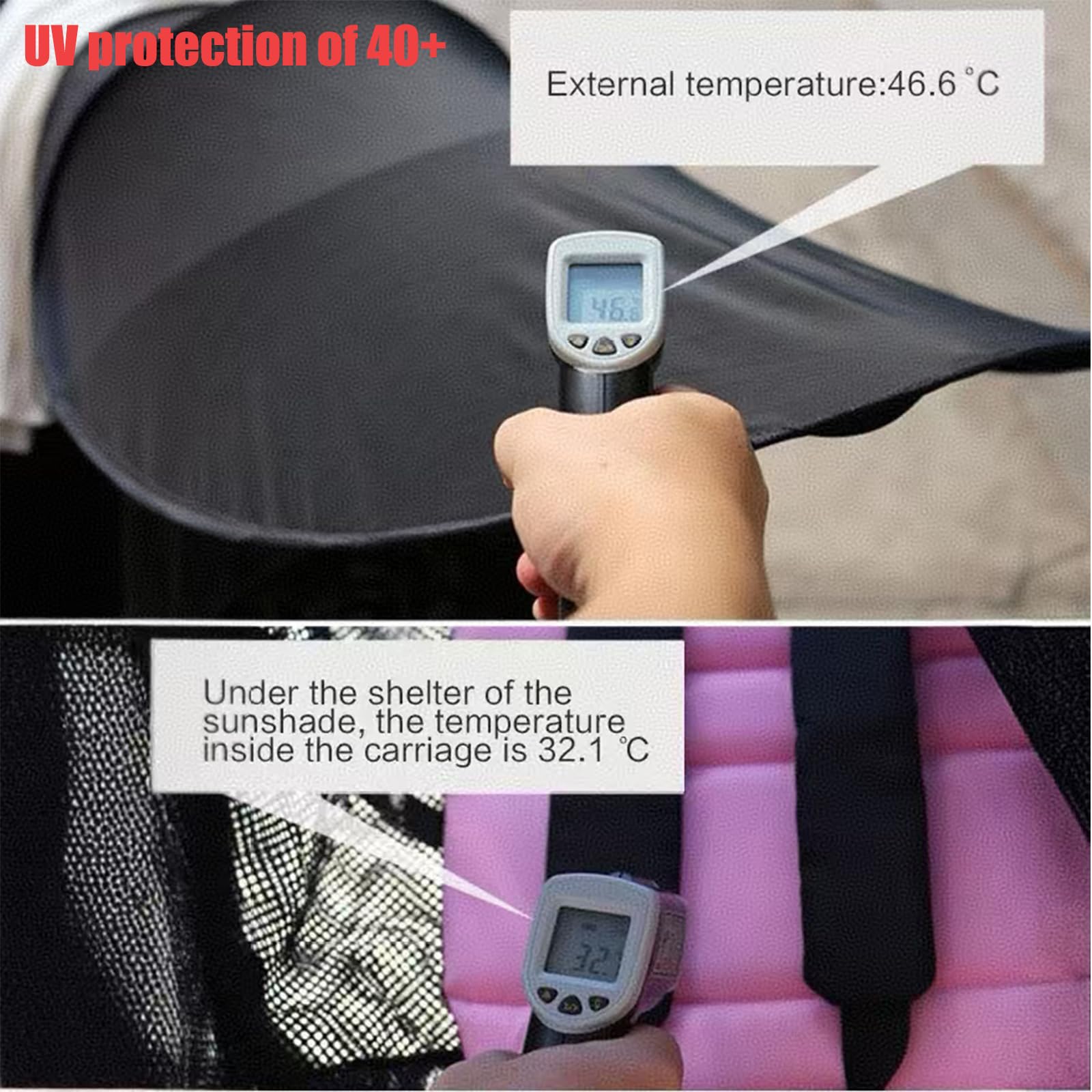 PandaEar breathable fabric maintains cool and comfortable baby environment