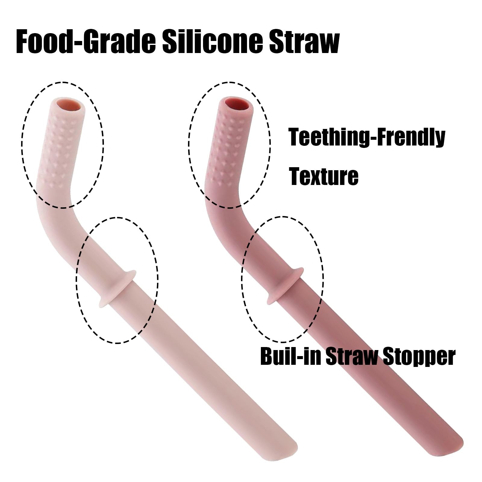 PandaEar toddler spoon with ergonomic pink handle